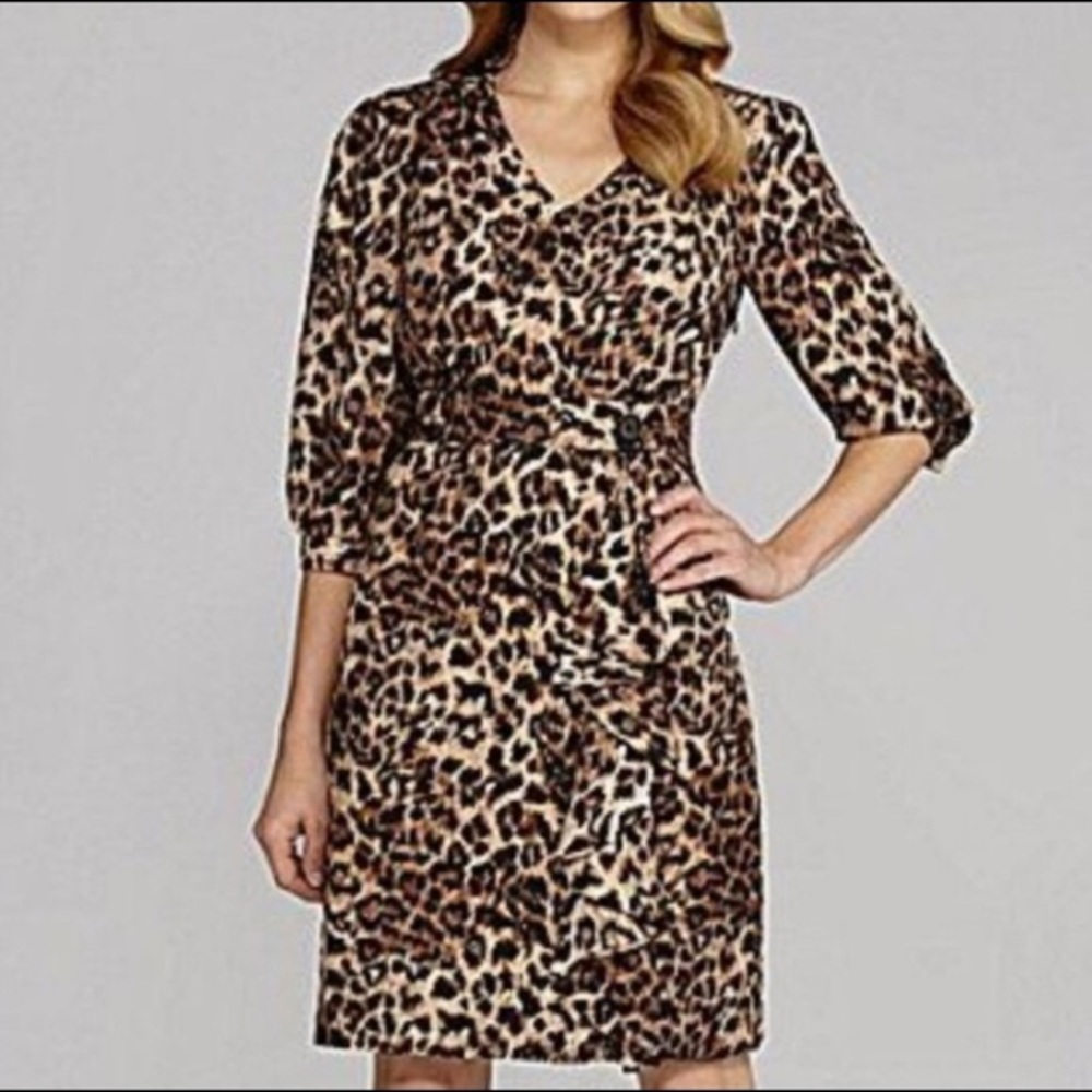 Antonio Melani Leopard Print Dress Size 14